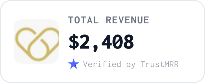 GiftFeels total revenue, verified by TrustMRR