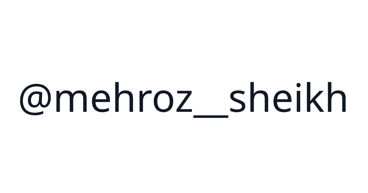 Mehroz Sheikh (@mehroz__sheikh) - 17 startups · $5,188 revenue | TrustMRR