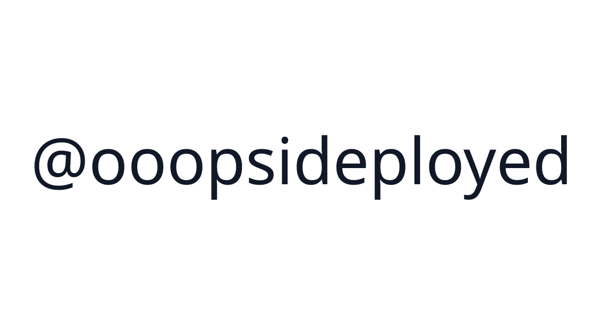 Oops i Deployed (@ooopsideployed) - 1 startup · $97 revenue | TrustMRR