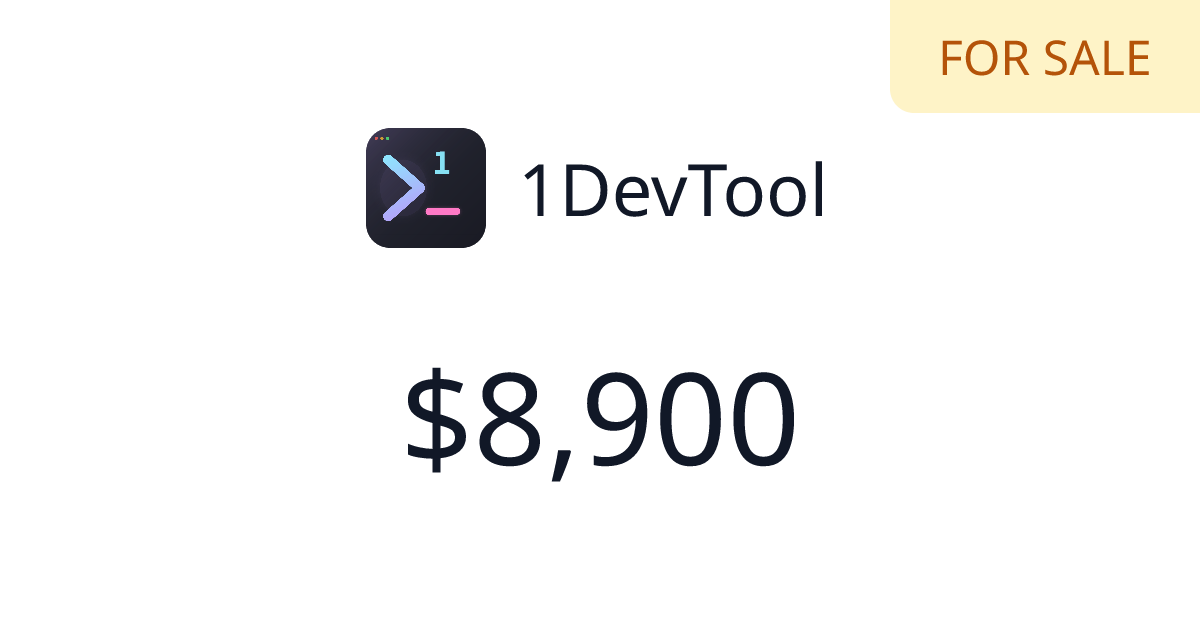 1DevTool - $1,580 last 30 days | TrustMRR