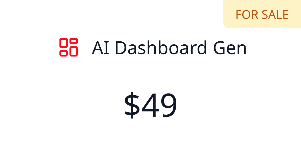 AI Dashboard Gen - Verified revenue | TrustMRR