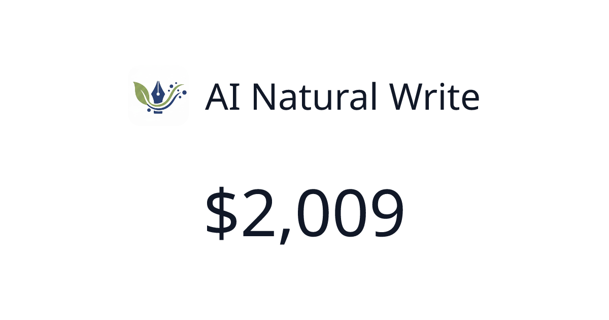 AI Natural Write - $165 last 30 days | TrustMRR
