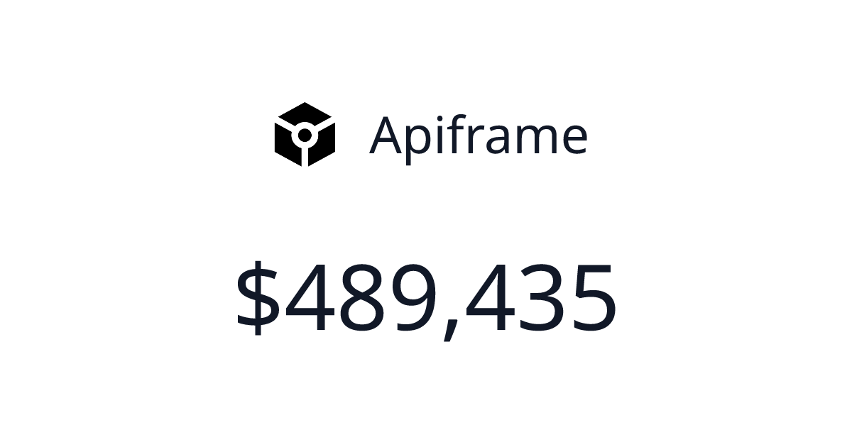 Apiframe - $30,245 last 30 days | TrustMRR