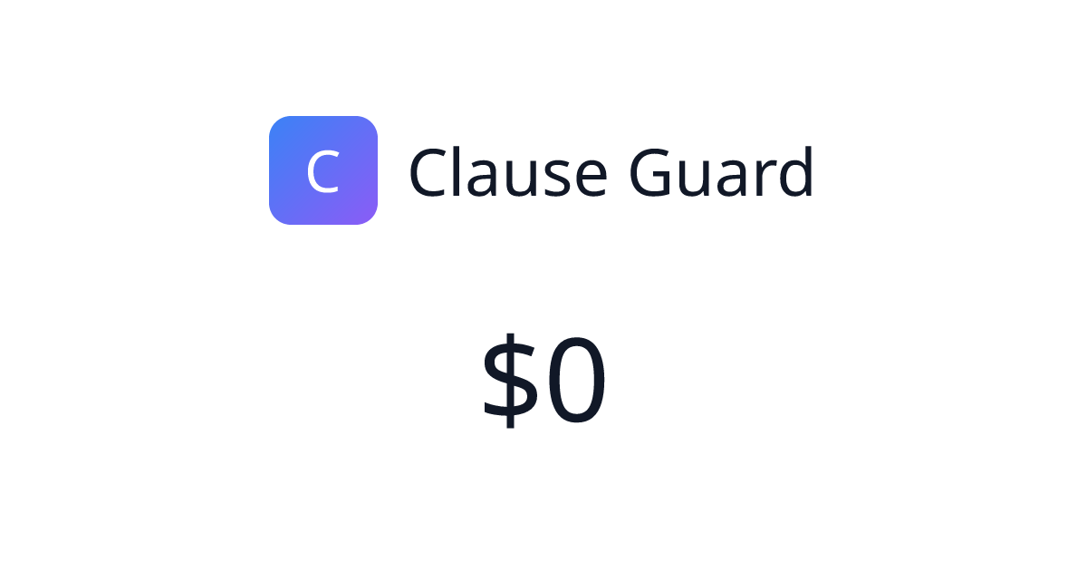 Clause Guard - Verified revenue | TrustMRR
