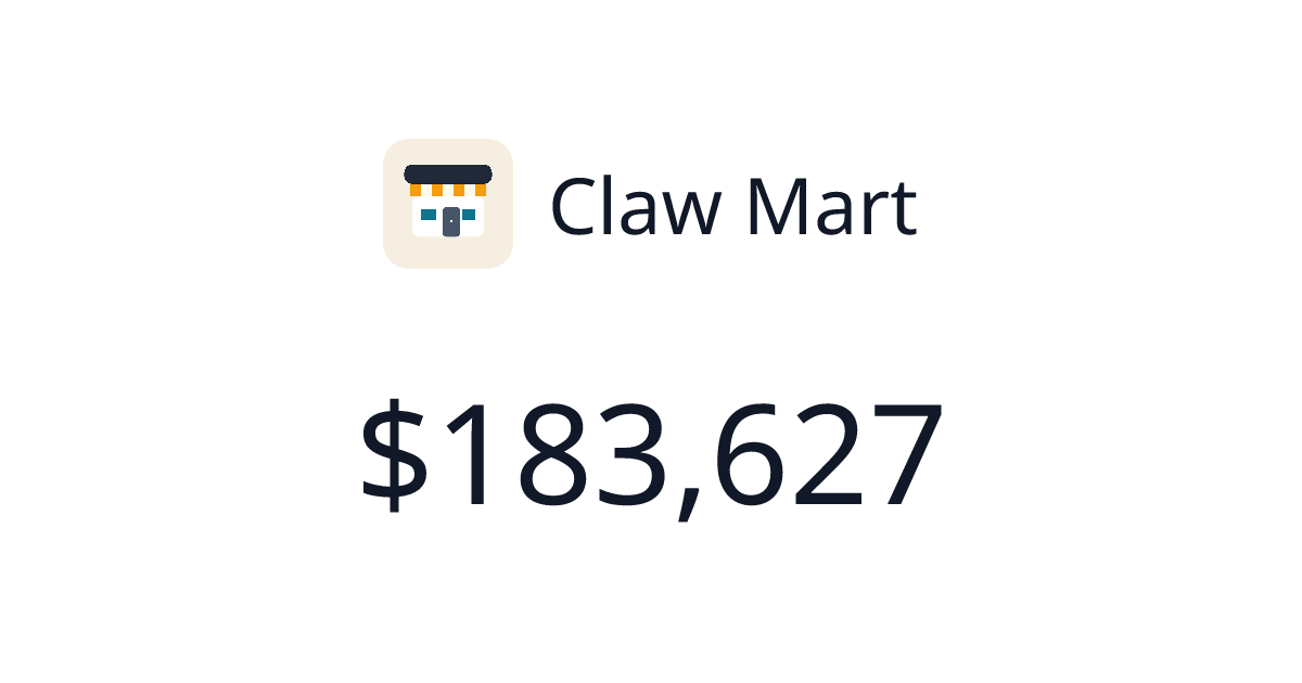 Claw Mart - $2,641 last 30 days | TrustMRR