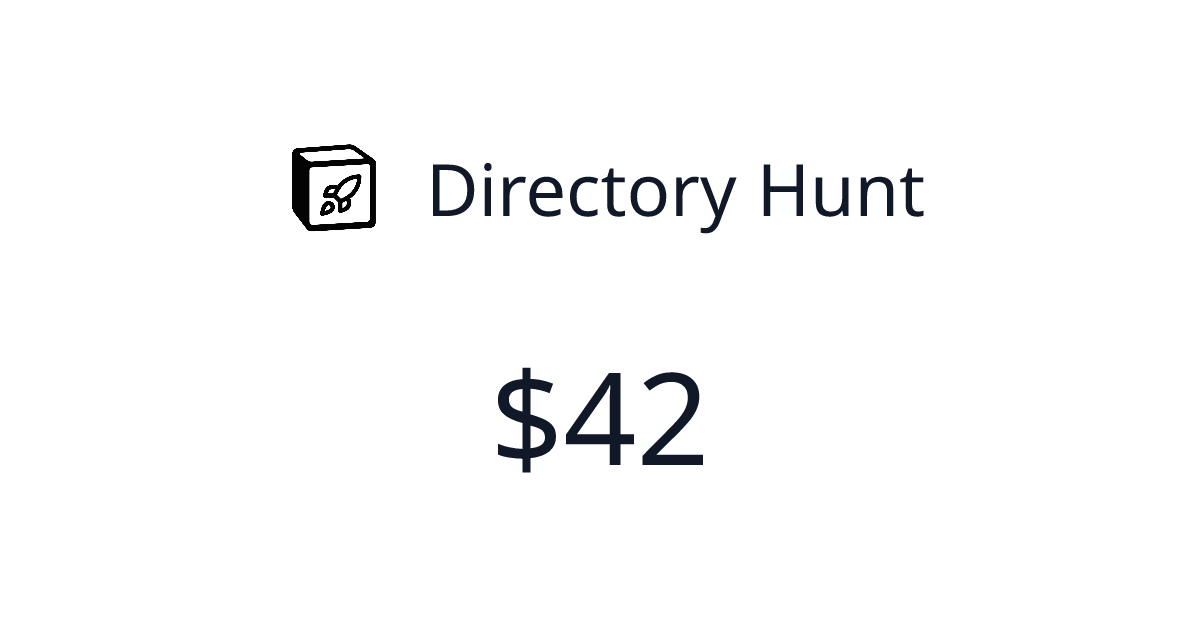 Directory Hunt - $42 last 30 days | TrustMRR