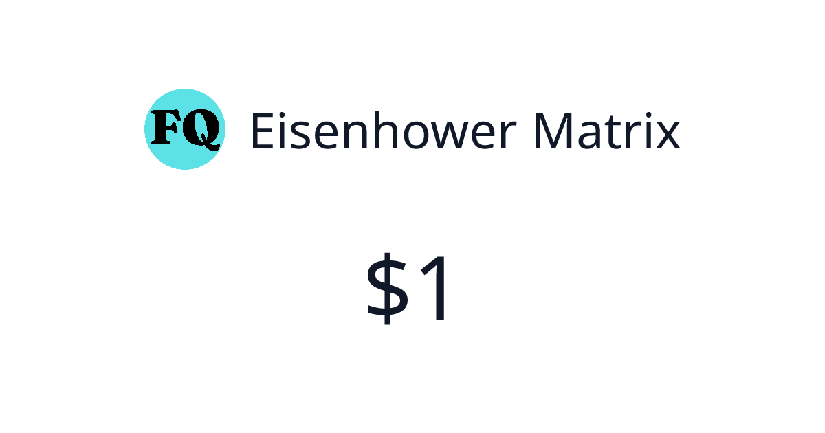 Eisenhower Matrix - Verified revenue | TrustMRR