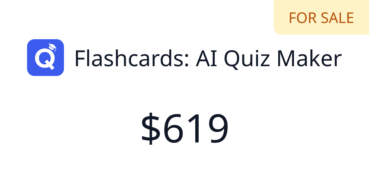 Flashcards: AI Quiz Maker - $619 last 30 days | TrustMRR