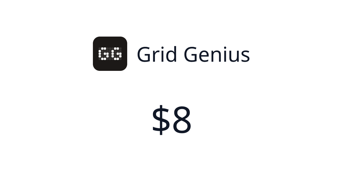 Grid Genius - Verified revenue | TrustMRR