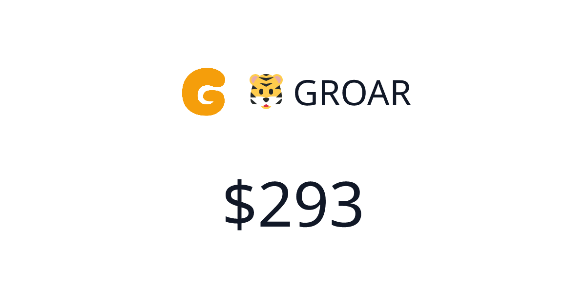🐯 GROAR - Verified revenue | TrustMRR