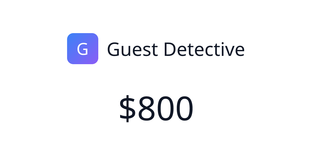 Guest Detective - Verified revenue | TrustMRR