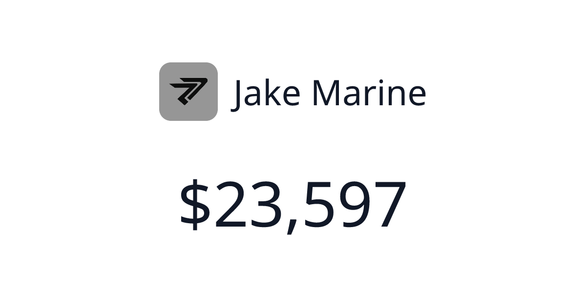 Jake Marine - Verified revenue | TrustMRR