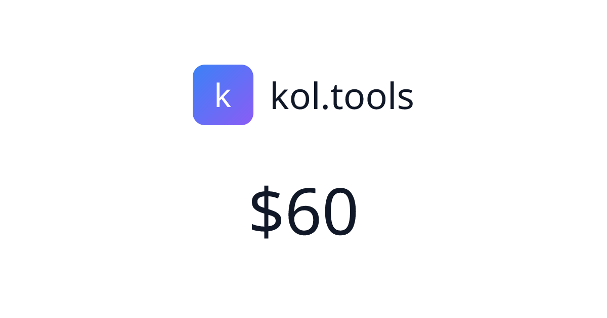 kol.tools - Verified revenue | TrustMRR