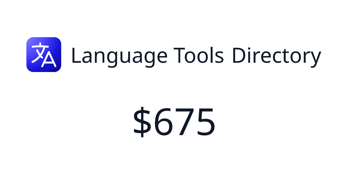 Language Tools Directory - $32 last 30 days | TrustMRR