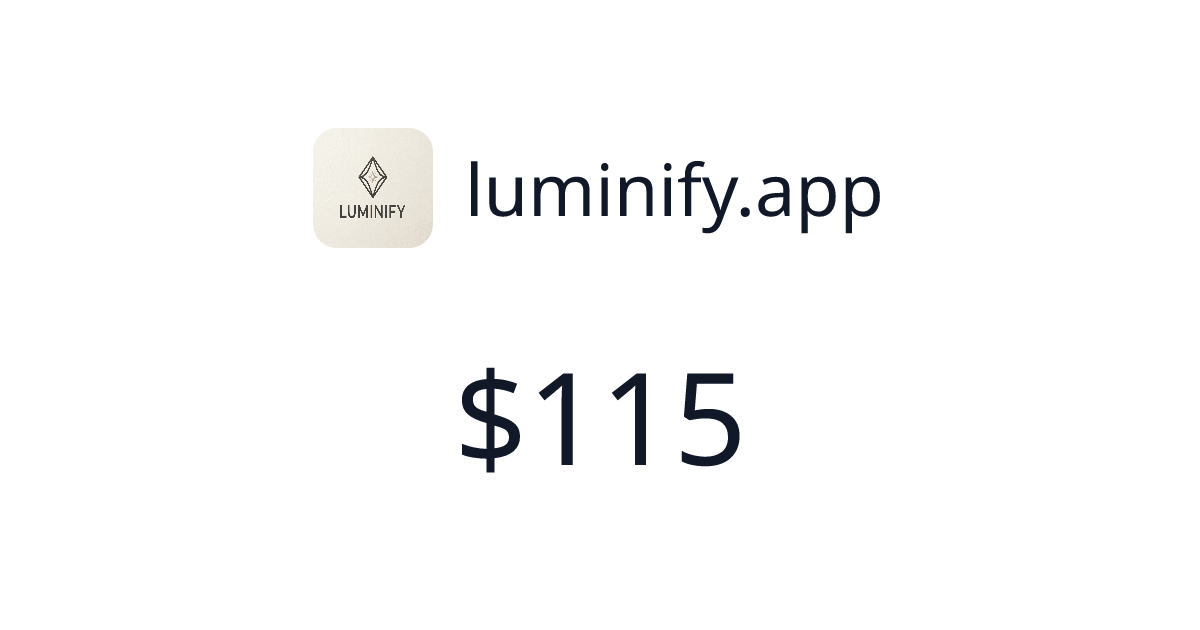 luminify.app - $10 last 30 days | TrustMRR