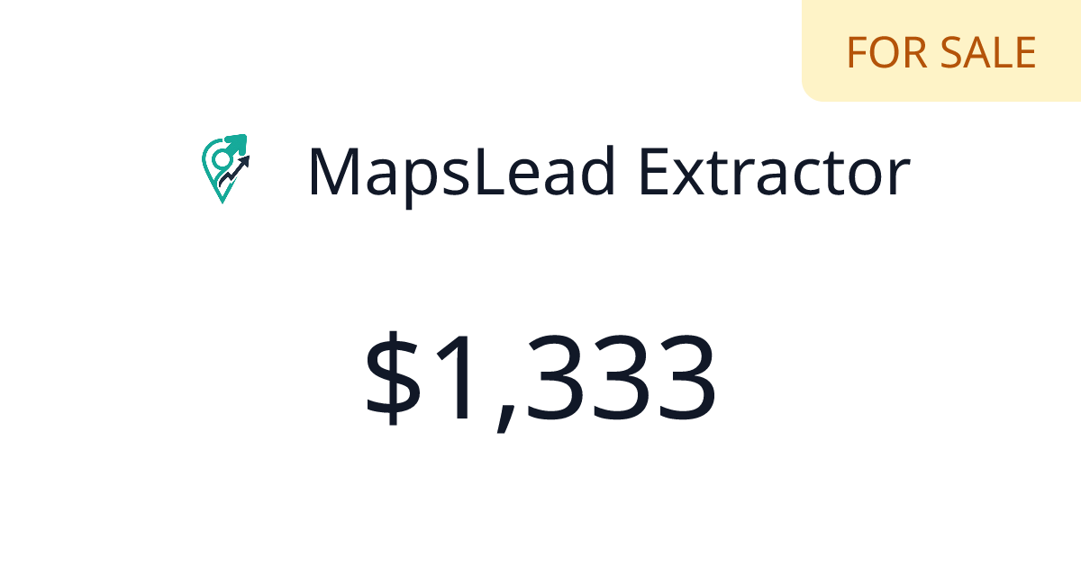 MapsLead Extractor - $285 last 30 days | TrustMRR