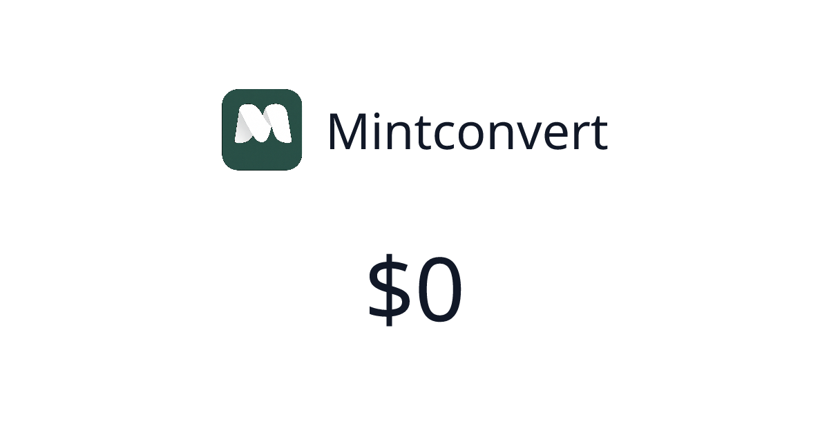 Mintconvert - Verified revenue | TrustMRR