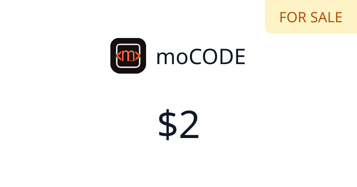 moCODE - Verified revenue | TrustMRR