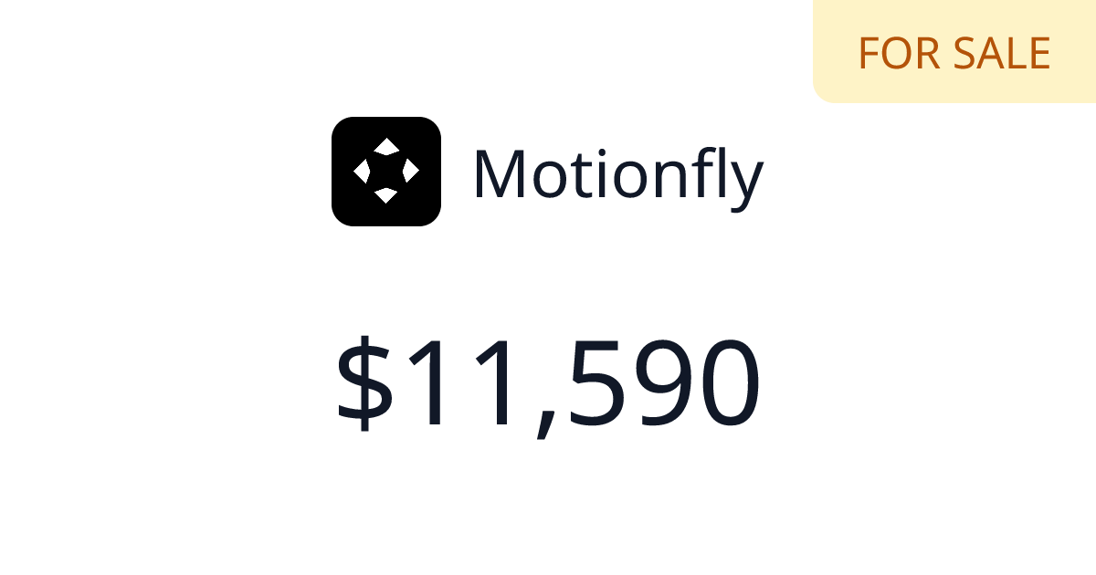 Motionfly - $1,689 last 30 days | TrustMRR