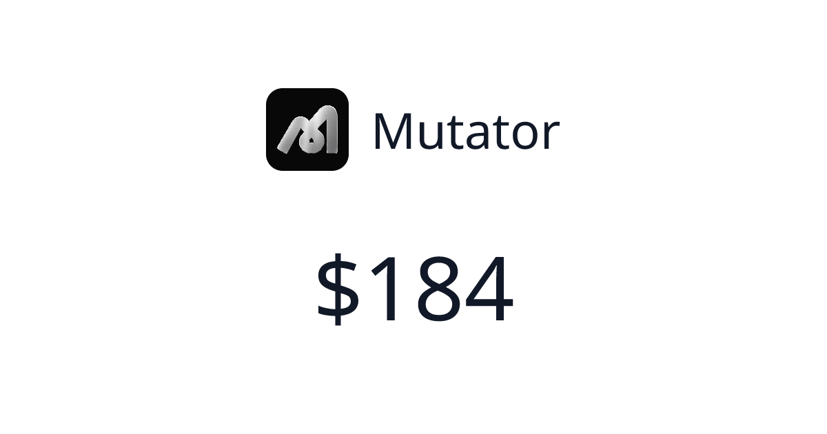 Mutator - $86 last 30 days | TrustMRR