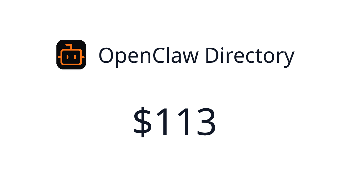 OpenClaw Directory - $7 last 30 days | TrustMRR