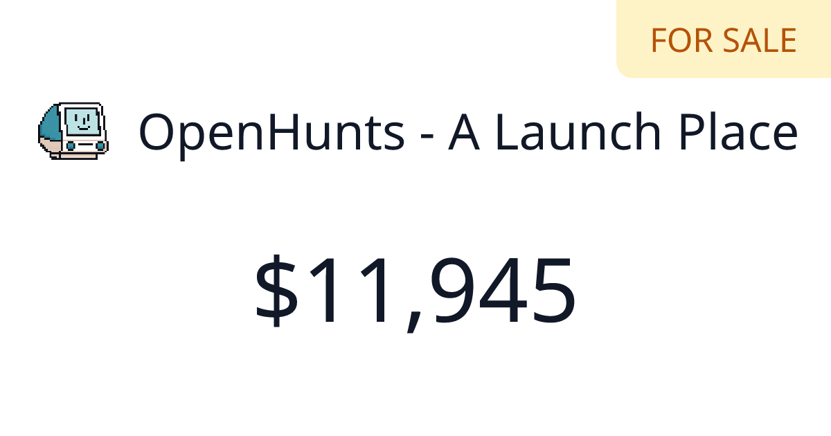 OpenHunts - A Launch Place - $1,116 last 30 days | TrustMRR