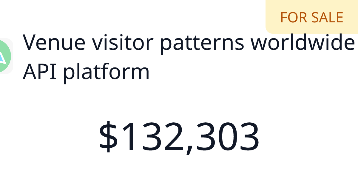 Private Location Intelligence API platform - $11,780 last 30 days ...