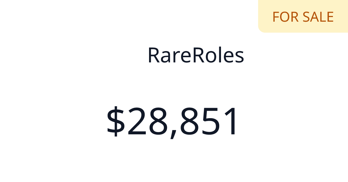 RareRoles - $4,753 last 30 days | TrustMRR