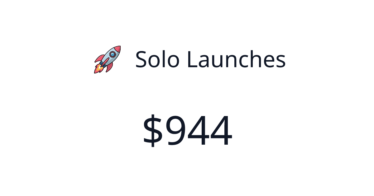 Solo Launches - $45 last 30 days | TrustMRR