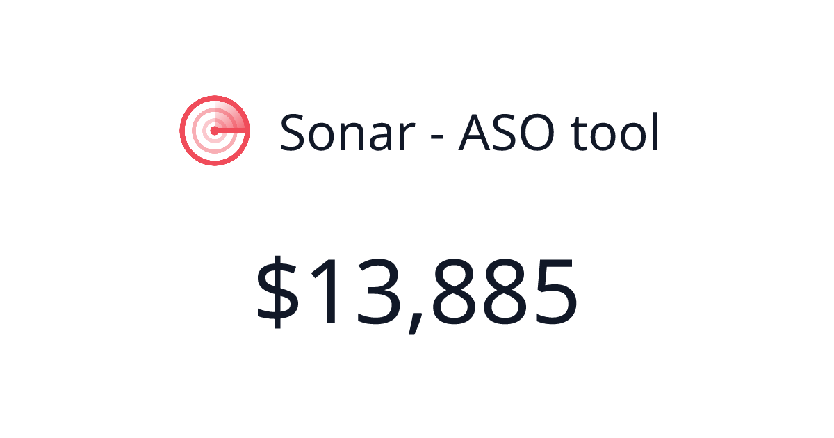 Sonar - ASO tool - $4,268 last 30 days | TrustMRR