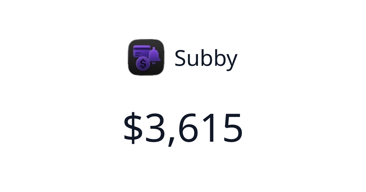 Subby - $526 last 30 days | TrustMRR