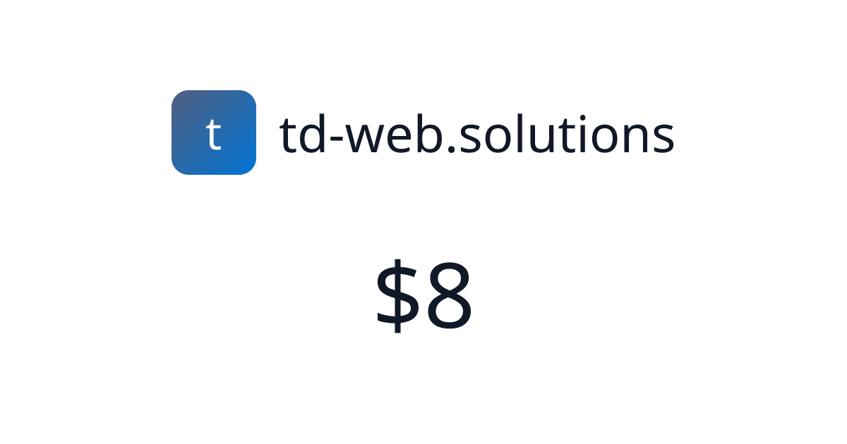 td-web.solutions - Verified revenue | TrustMRR