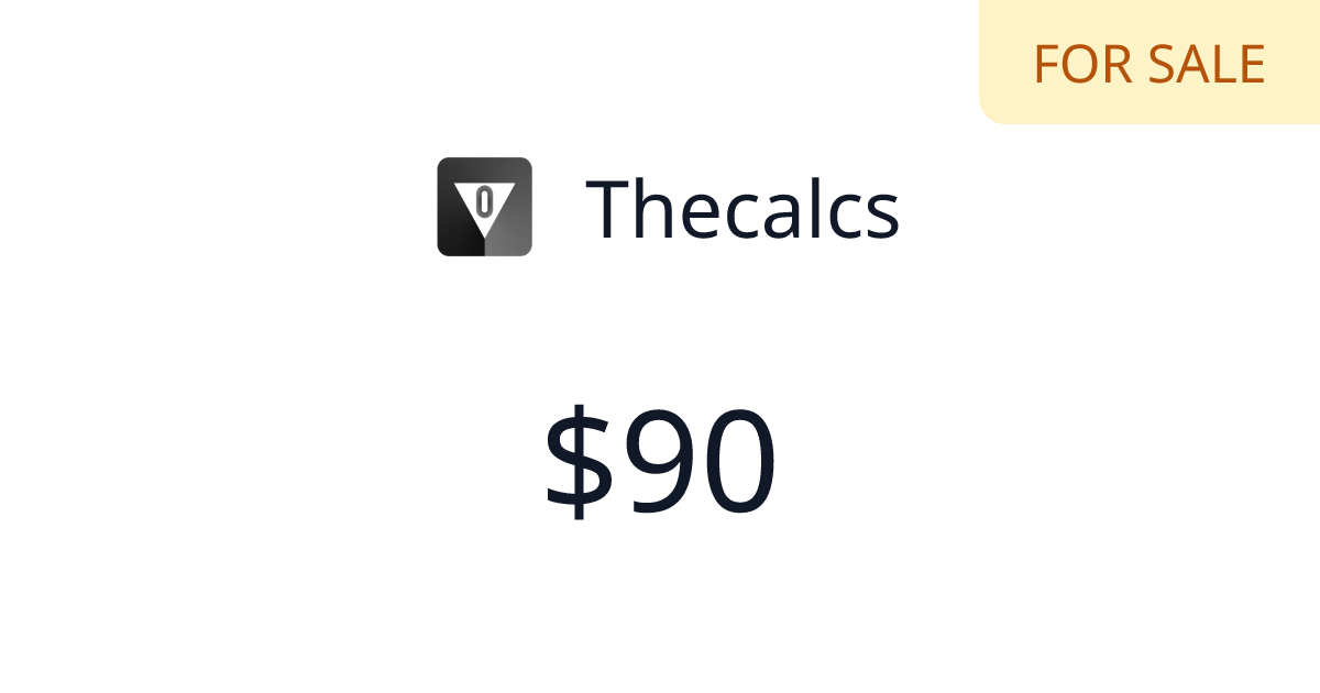 Thecalcs - Verified revenue | TrustMRR