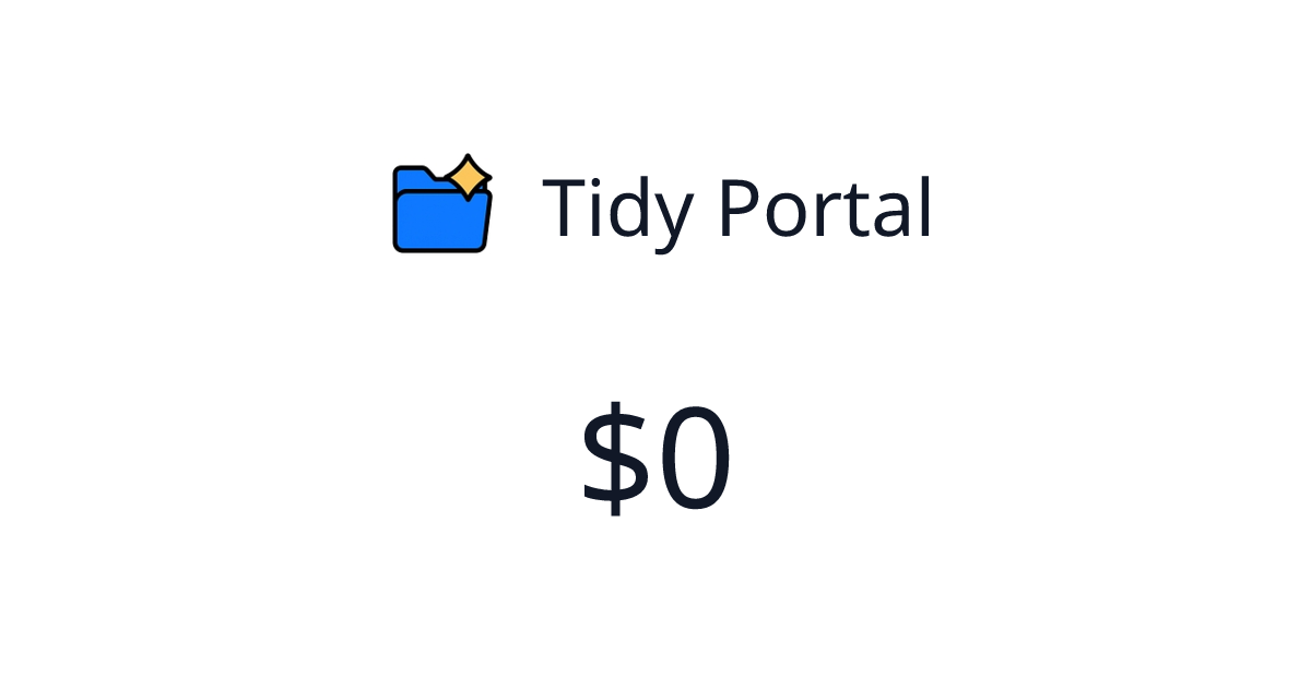 Tidy Portal - Verified revenue | TrustMRR
