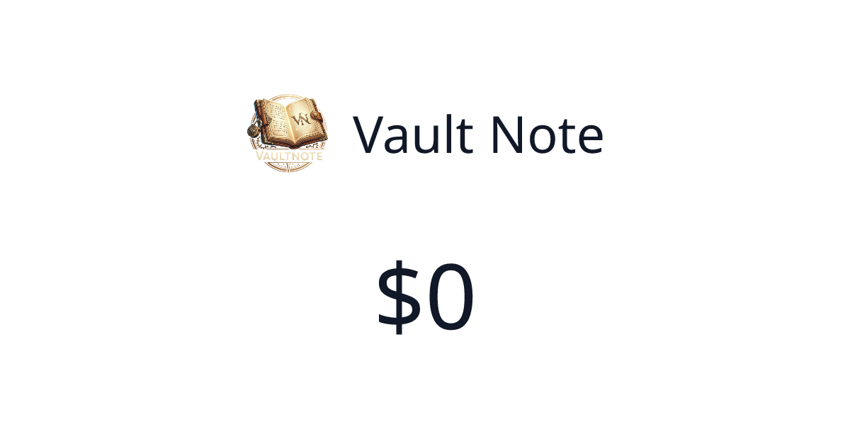 Vault Note - Verified revenue | TrustMRR