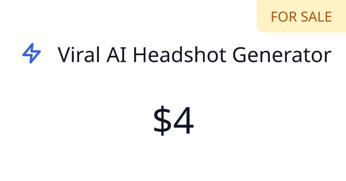 Viral AI Headshot Generator - Verified revenue | TrustMRR