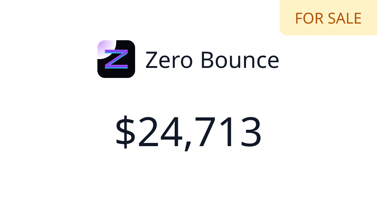 Zero Bounce - $60 last 30 days | TrustMRR